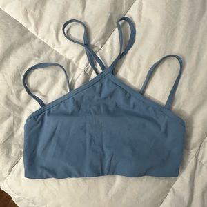 lululemon Flow Y Strappy Bra Nulu - Size 8 - Utility Blue
